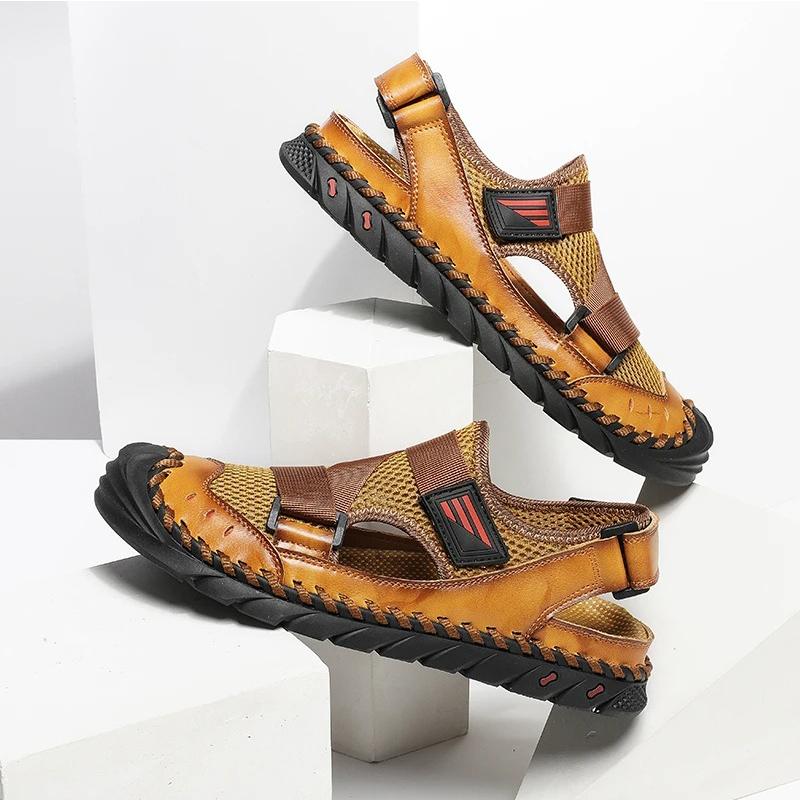 Men Leather Sports Canyoning Waterproof Sandals - Image 4