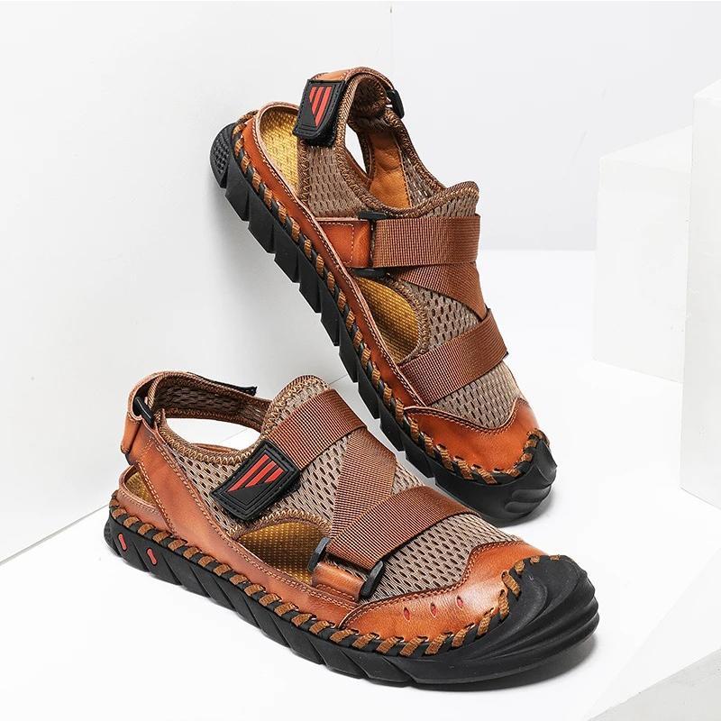 Men Leather Sports Canyoning Waterproof Sandals - Image 5